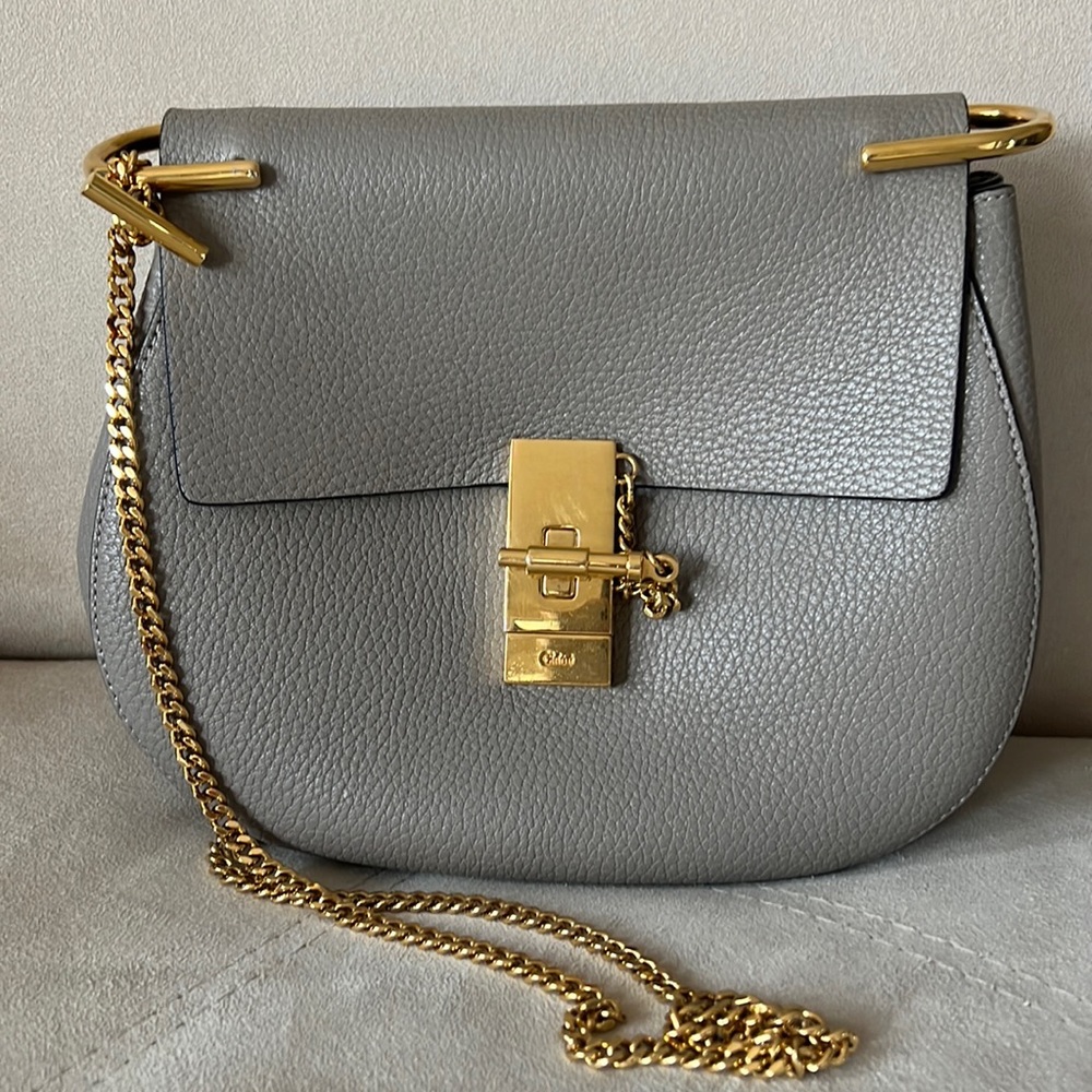 SOLD Chloe Drew Shoulder Bag - Gray
